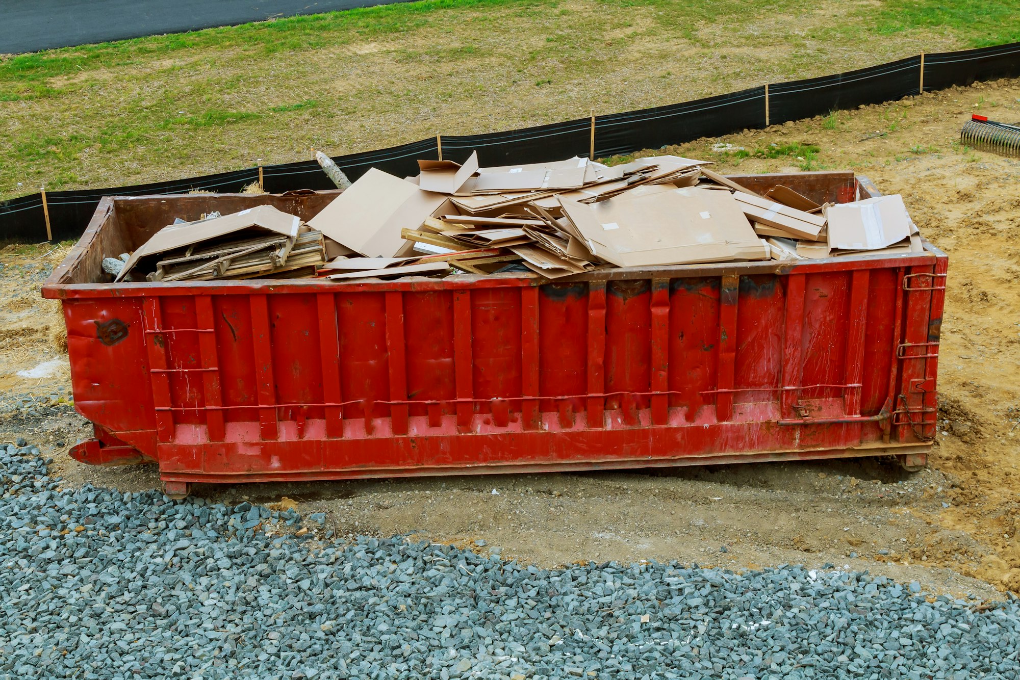Dumpsters being full with garbage container trash on ecology and environment